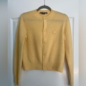 Acne Studios crewneck butter yellow Cardigan